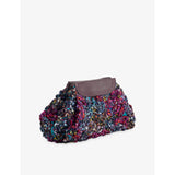 Dries Van Noten beaded-embellished embroidered woven clutch bag, imported from the UK