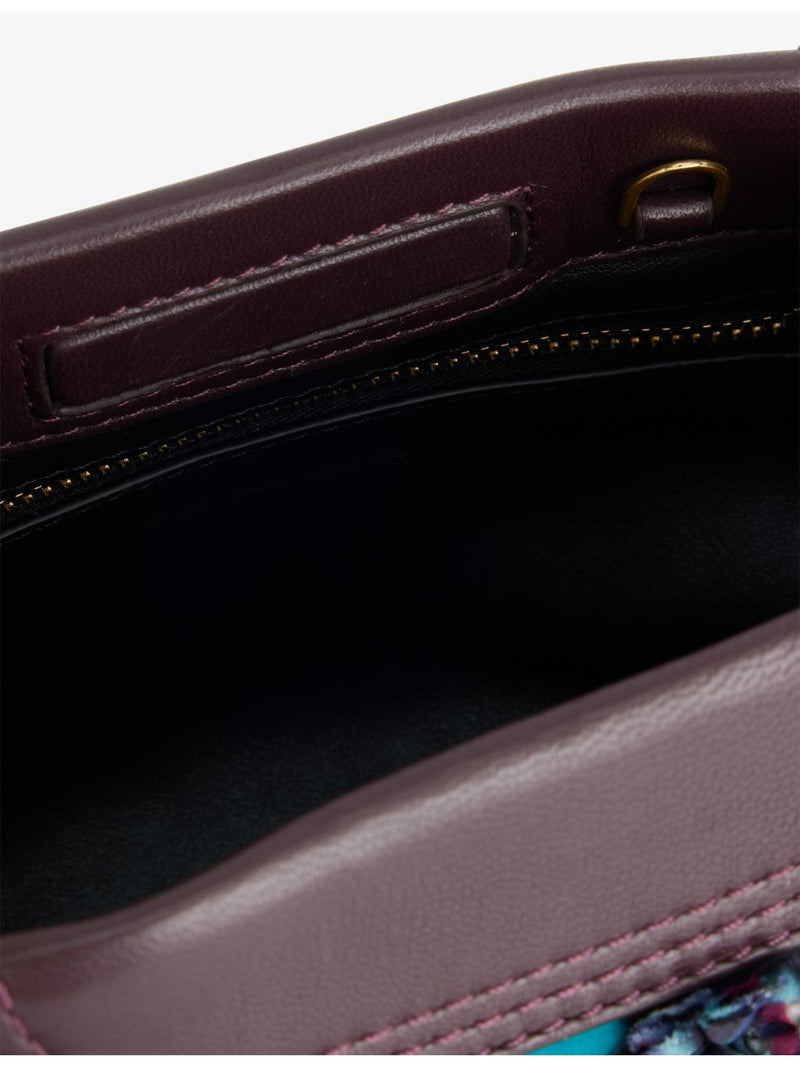 Dries Van Noten beaded-embellished embroidered woven clutch bag, imported from the UK