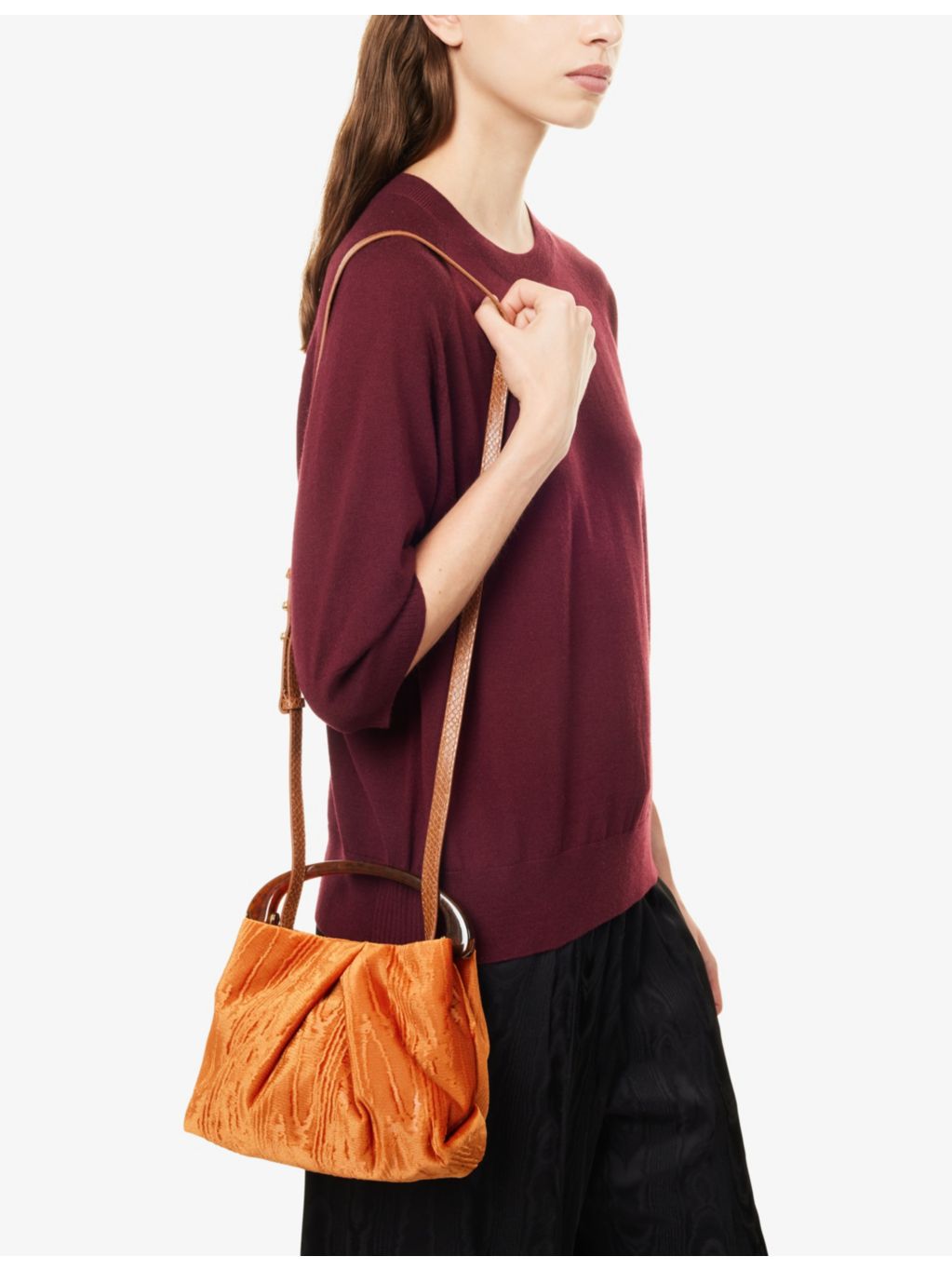 Dries Van Noten velvet top-handle bag, imported from the UK