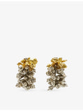 Dries Van Noten brass cluster earrings, imported from the UK