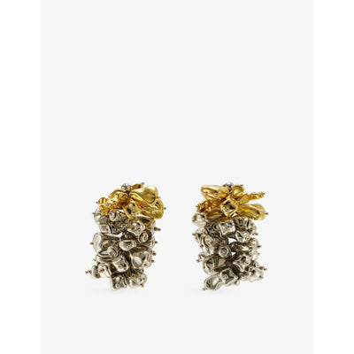 selfridges Dries Van Noten Cluster Metal Earrings- Buy online at McGrocer