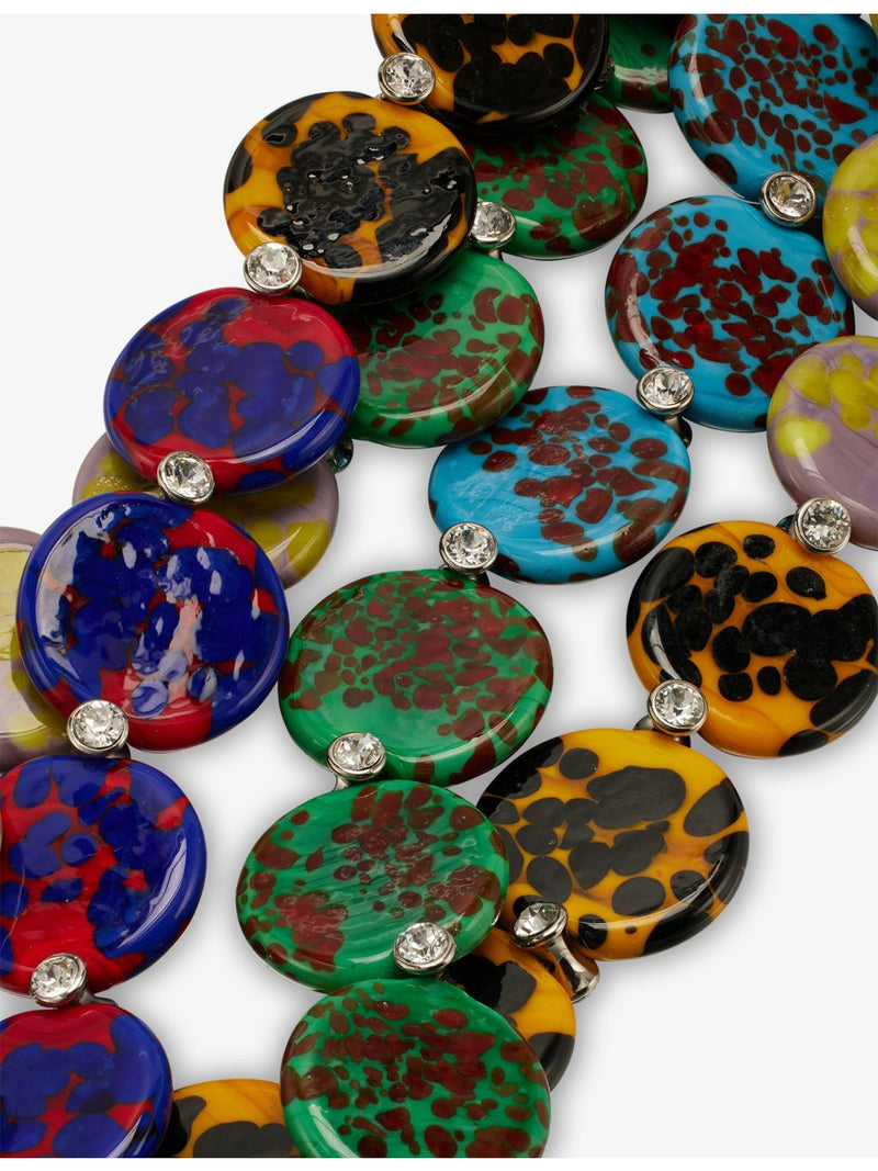 Dries Van Noten multi disc glass and brass bracelet, UK version