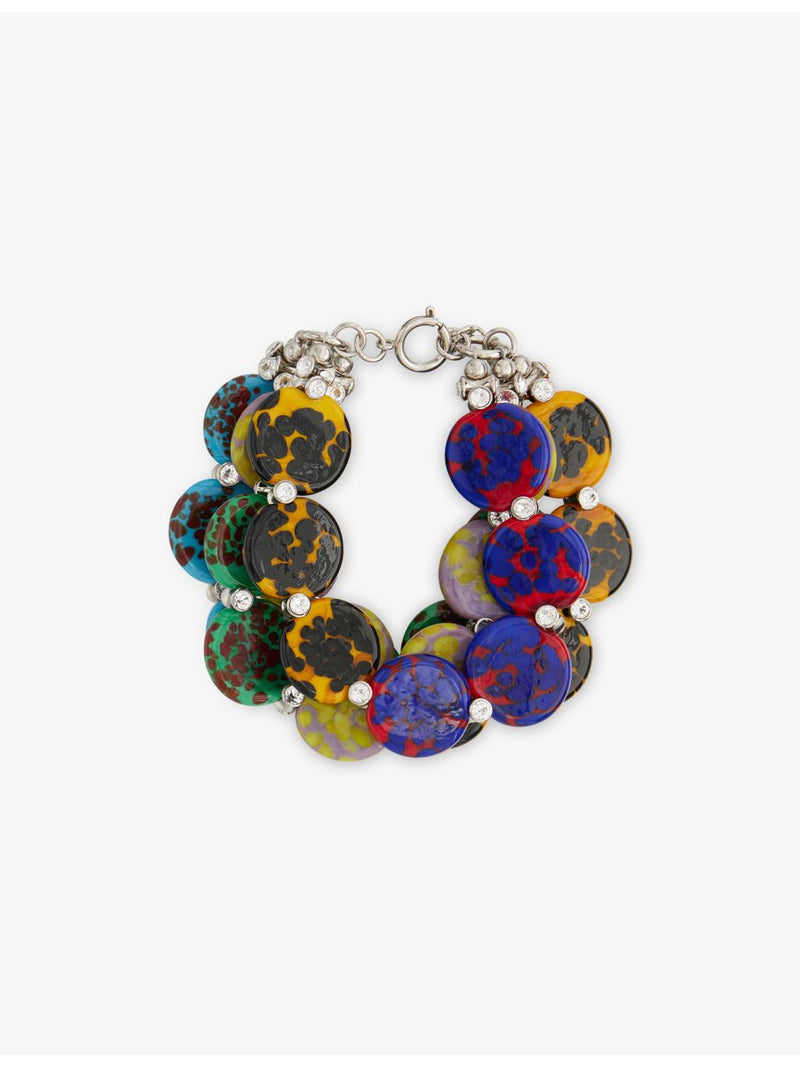 Dries Van Noten multi disc glass and brass bracelet, UK version