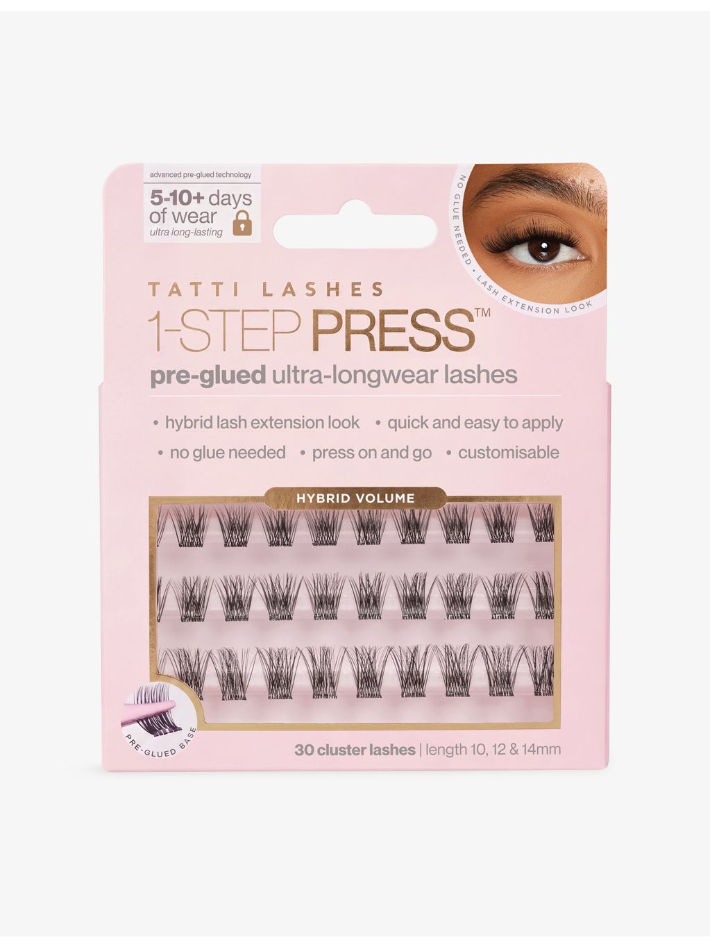 Tatti Lashes Hybrid Volume pre-glued eyelash clusters, UK version