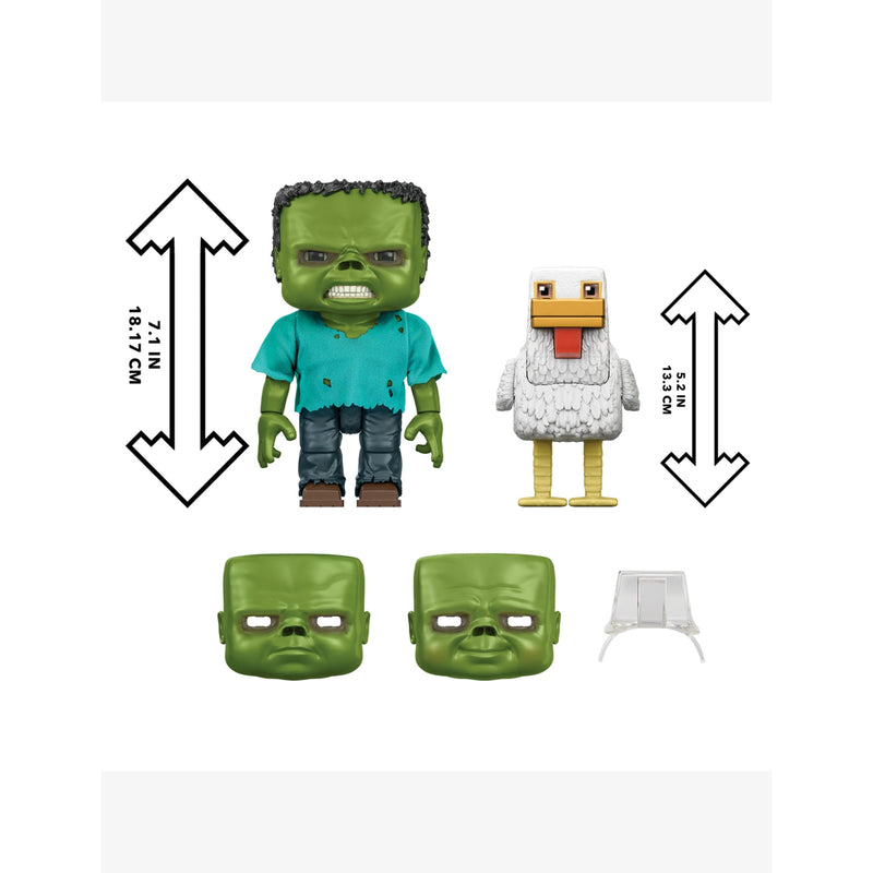 Minecraft Chicken Jockey action figure 23cm, imported from the UK