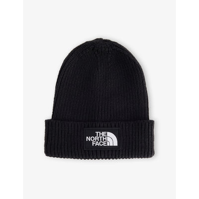 selfridges The North Face Kids' Logo Box Ribbed-Knit Beanie Hat- Buy online at McGrocer