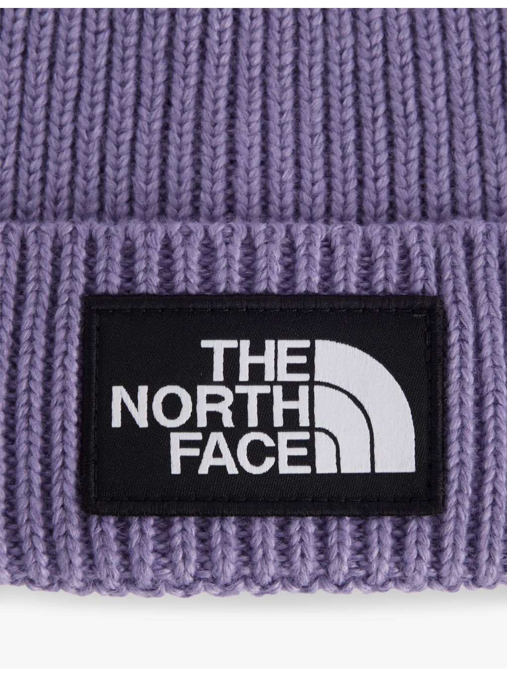 The North Face kids knitted beanie box logo patch, UK version
