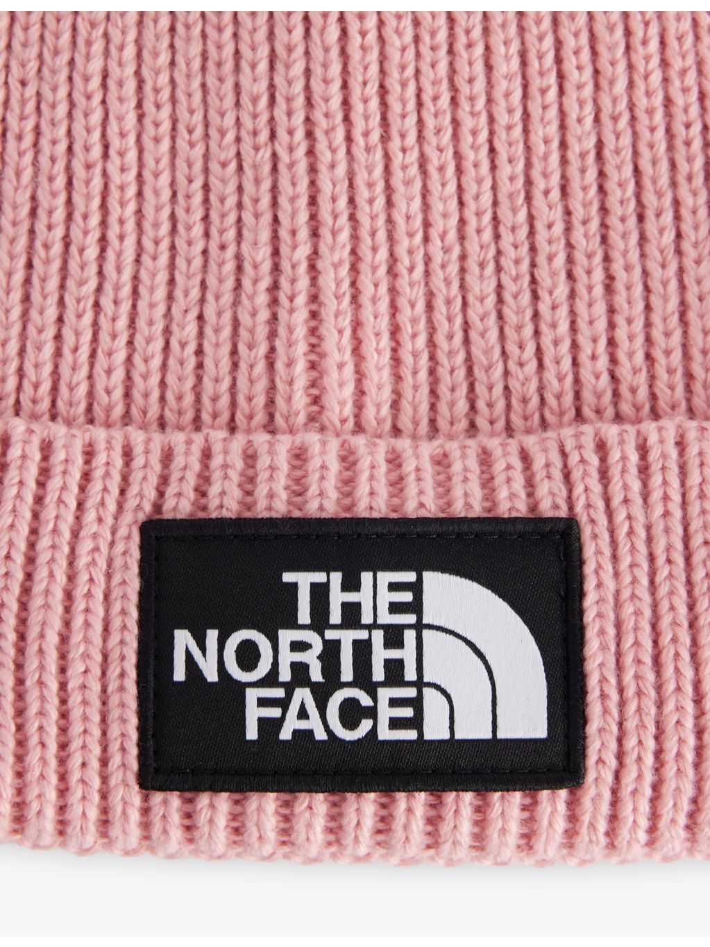 The North Face kids beanie with box logo patch, UK version