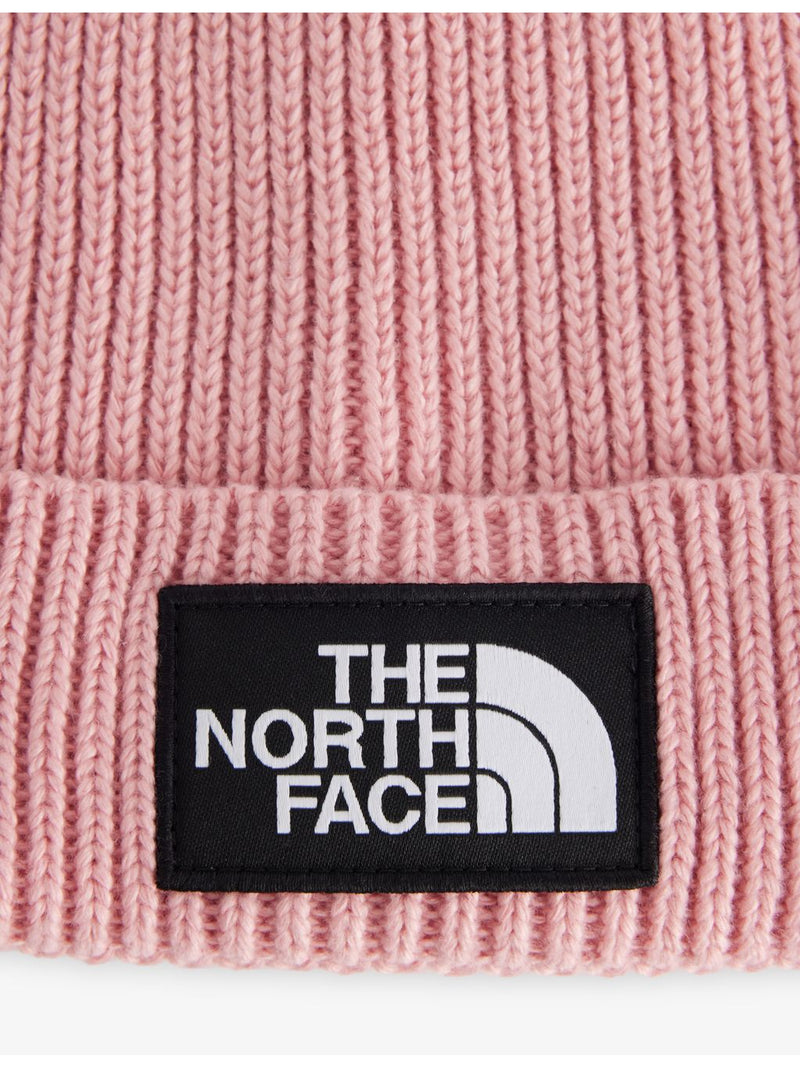 The North Face kids beanie with box logo patch, UK version