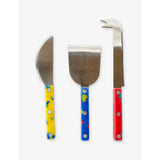 Cheese Knives Set of Three - Red Yellow Blue