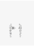 Swarovski rhodium-plated cubic zirconia earrings 2.2 x 0.5cm (British brand)