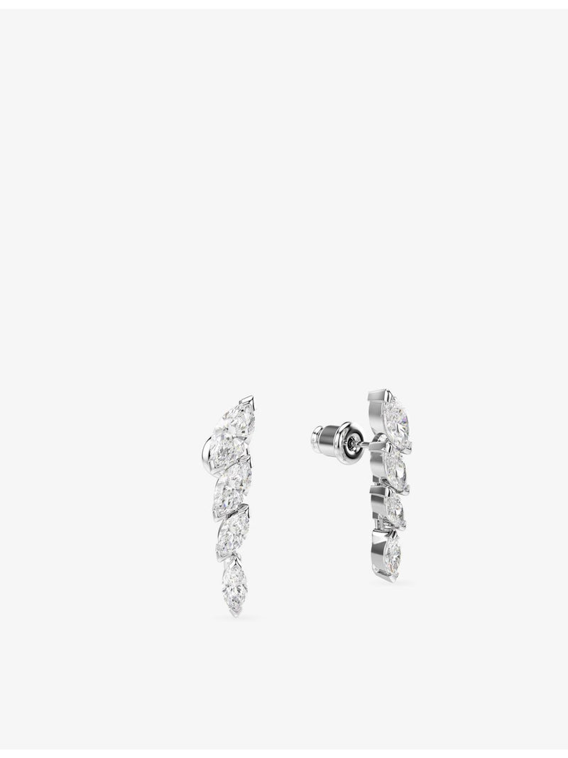 Swarovski rhodium-plated cubic zirconia earrings 2.2 x 0.5cm (British brand)
