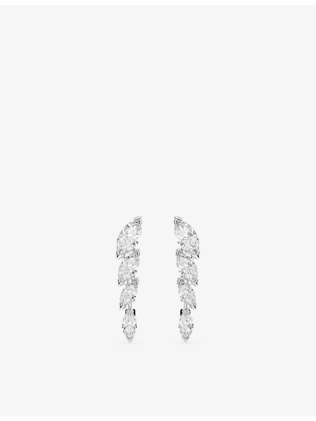 Swarovski rhodium-plated cubic zirconia earrings 2.2 x 0.5cm (British brand)