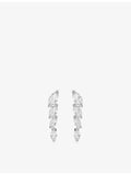 Swarovski rhodium-plated cubic zirconia earrings 2.2 x 0.5cm (British brand)