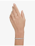 Swarovski rhodium-plated cubic zirconia bracelet 24cm, UK version