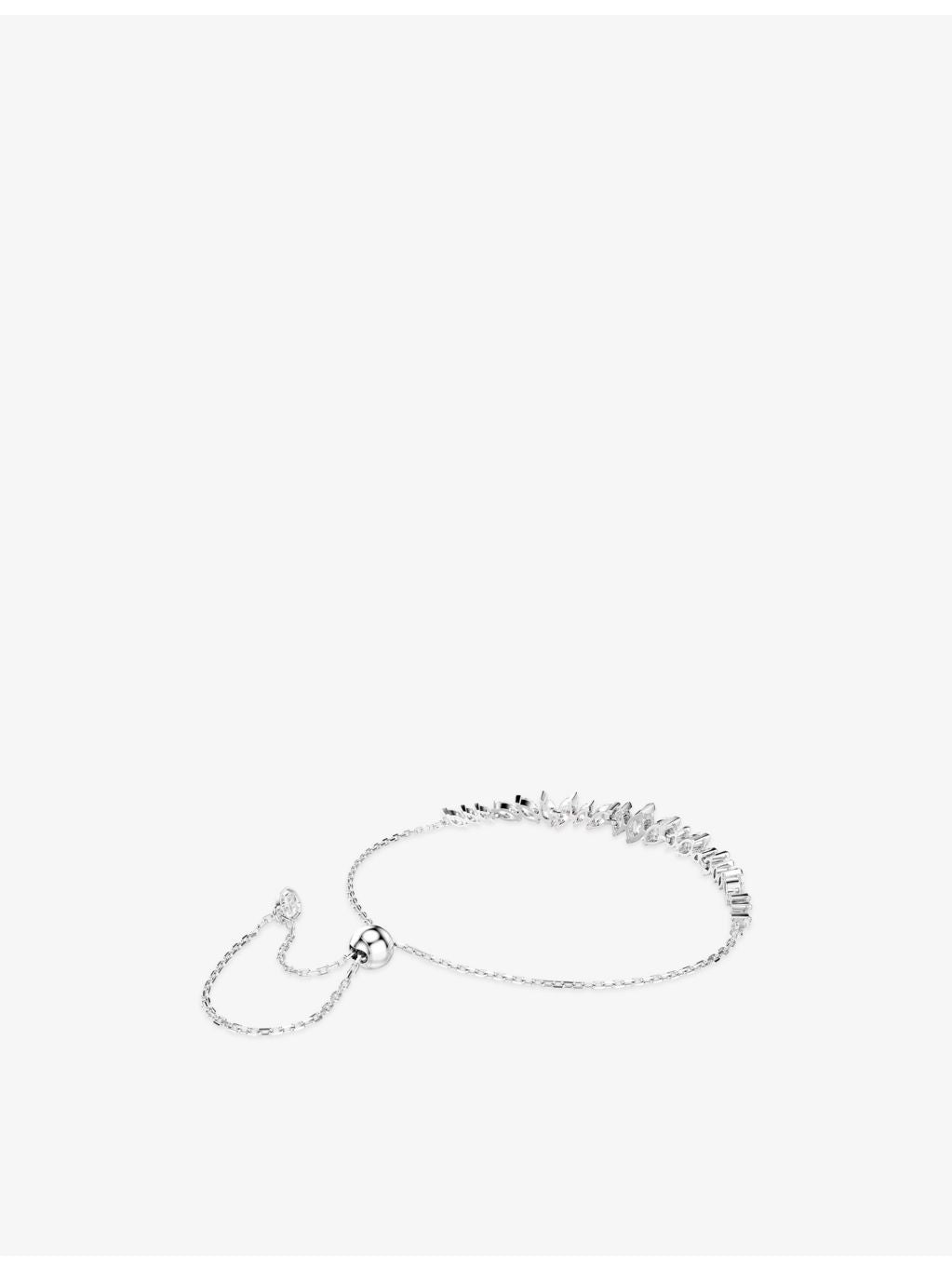 Swarovski rhodium-plated cubic zirconia bracelet 24cm, UK version