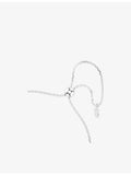Swarovski rhodium-plated cubic zirconia bracelet 24cm, UK version