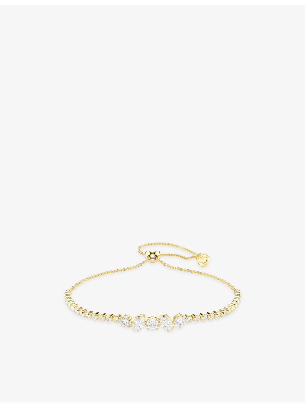 Swarovski cubic zirconia bracelet 18ct yellow-gold plated (British brand)