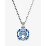 Swarovski Millenia crystal pendant necklace with rhodium plating and cushion-cut crystal (British brand)