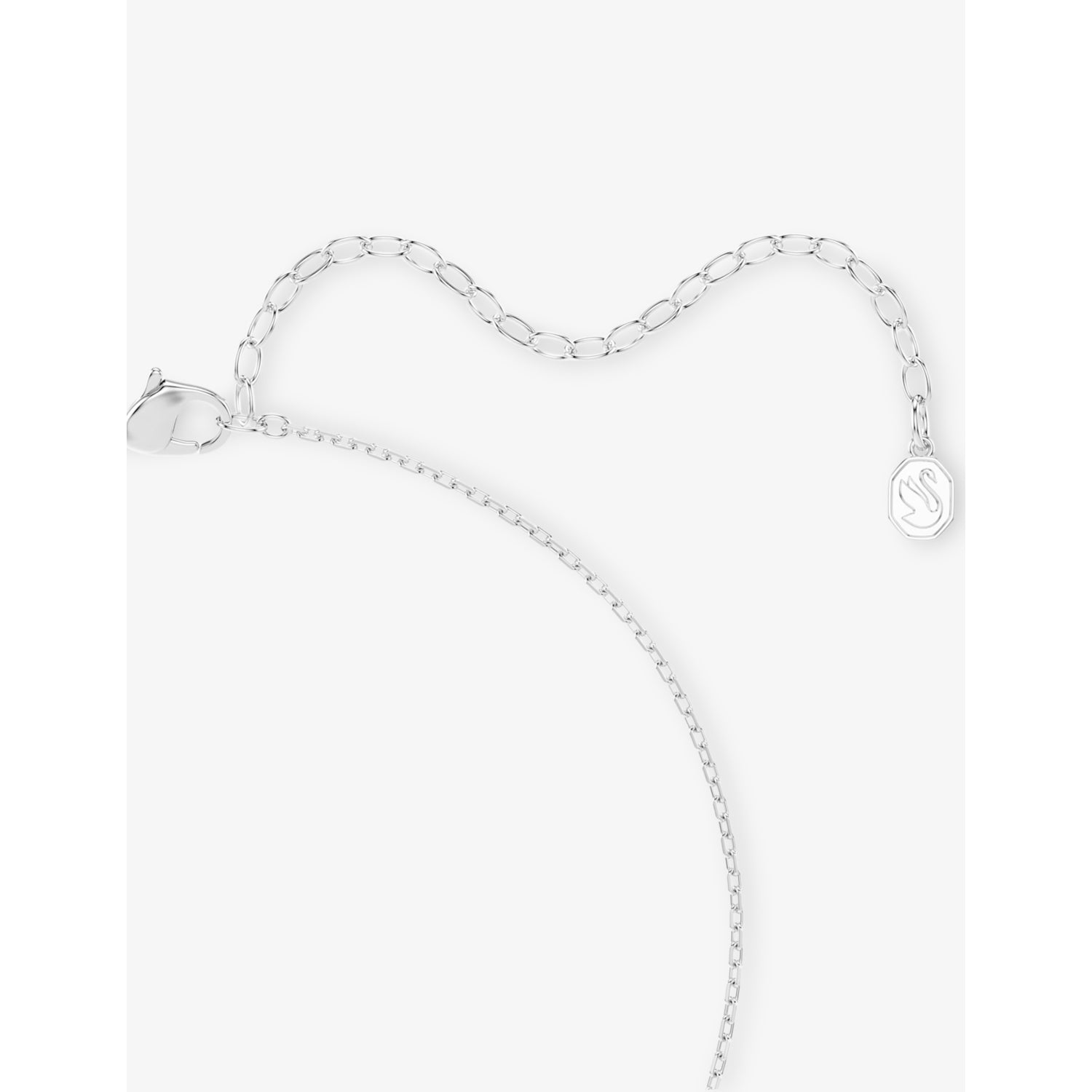Swarovski Millenia crystal pendant necklace with rhodium plating and cushion-cut crystal (British brand)