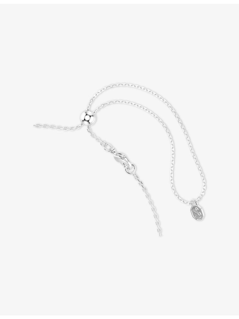 Mesmera rhodium-plated cubic zirconia choker necklace 30-44 cm - British product