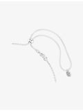 Mesmera rhodium-plated cubic zirconia choker necklace 30-44 cm - British product