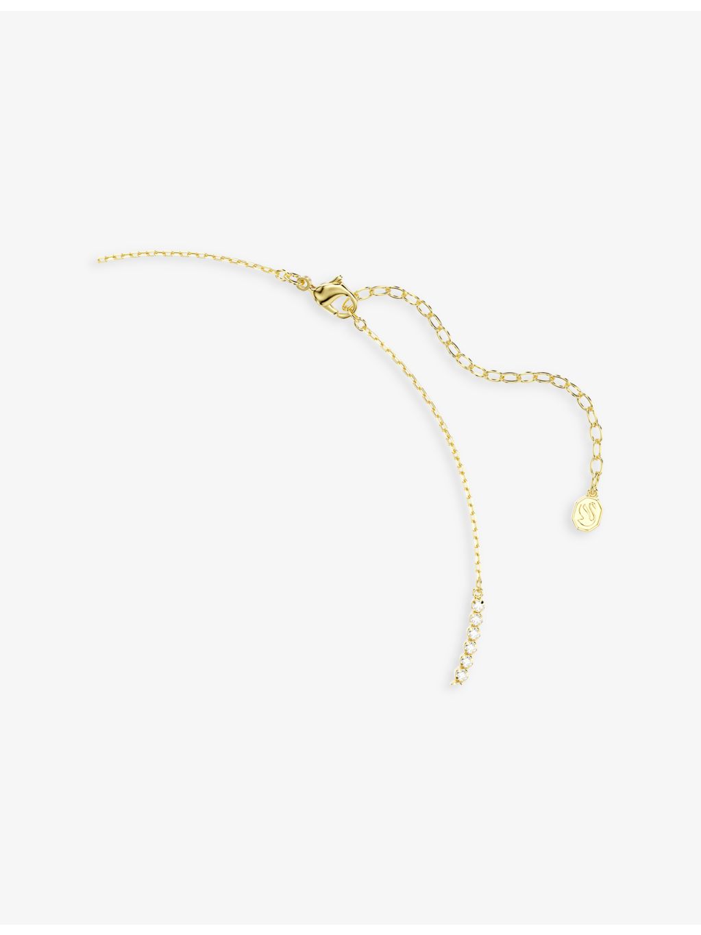 Swarovski gold-plated cubic zirconia necklace 38-45 cm, imported from the UK
