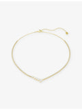 Swarovski gold-plated cubic zirconia necklace 38-45 cm, imported from the UK