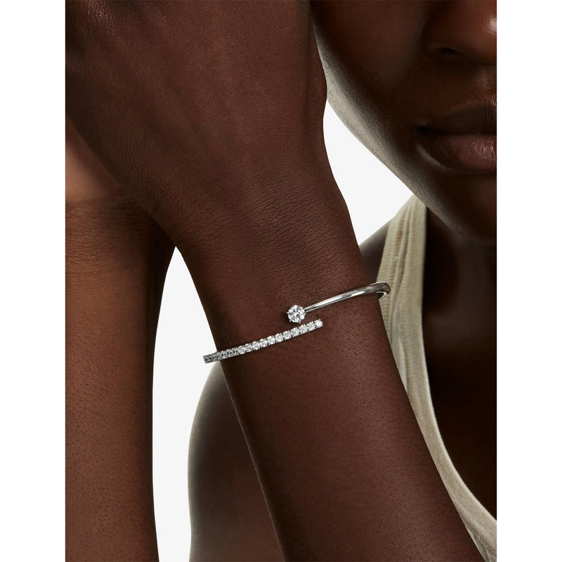 Swarovski rhodium-plated cubic zirconia bangle, imported from the UK