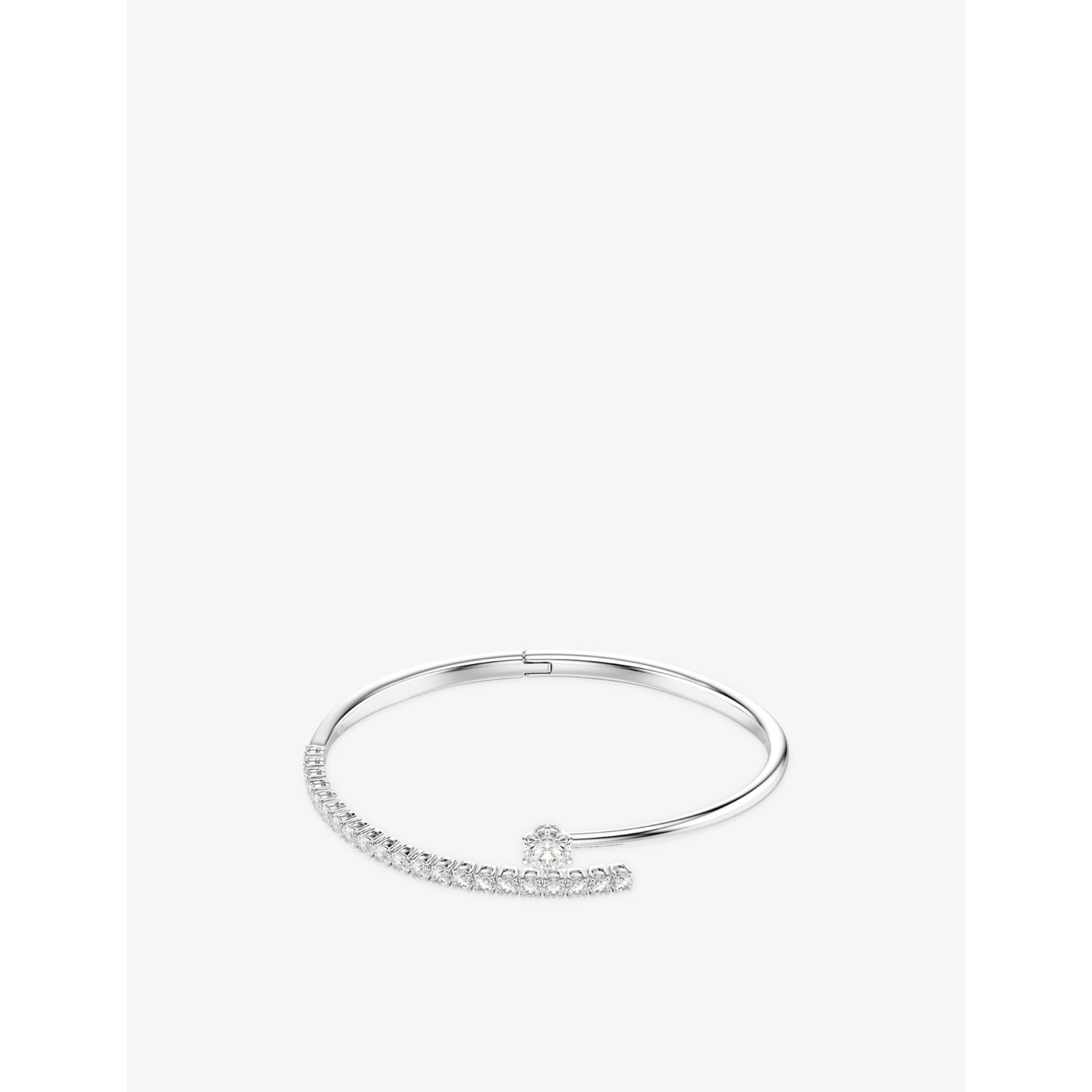 Swarovski rhodium-plated cubic zirconia bangle, imported from the UK