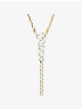 Swarovski Y necklace, 18ct gold plated with zirconia, imported from the UK