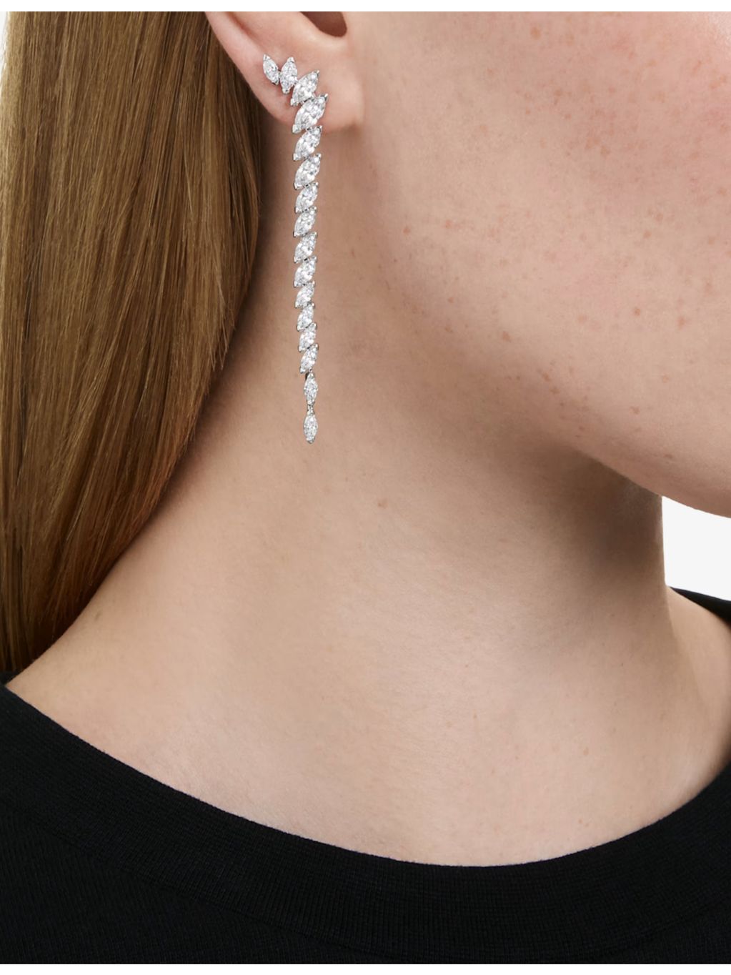 Swarovski Mesmera drop earrings with cubic zirconia, UK version