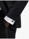 HUGO metal and enamel square cufflinks 1.2cm - British product