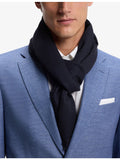 BOSS monogram cotton-wool scarf 180 x 60cm, UK version