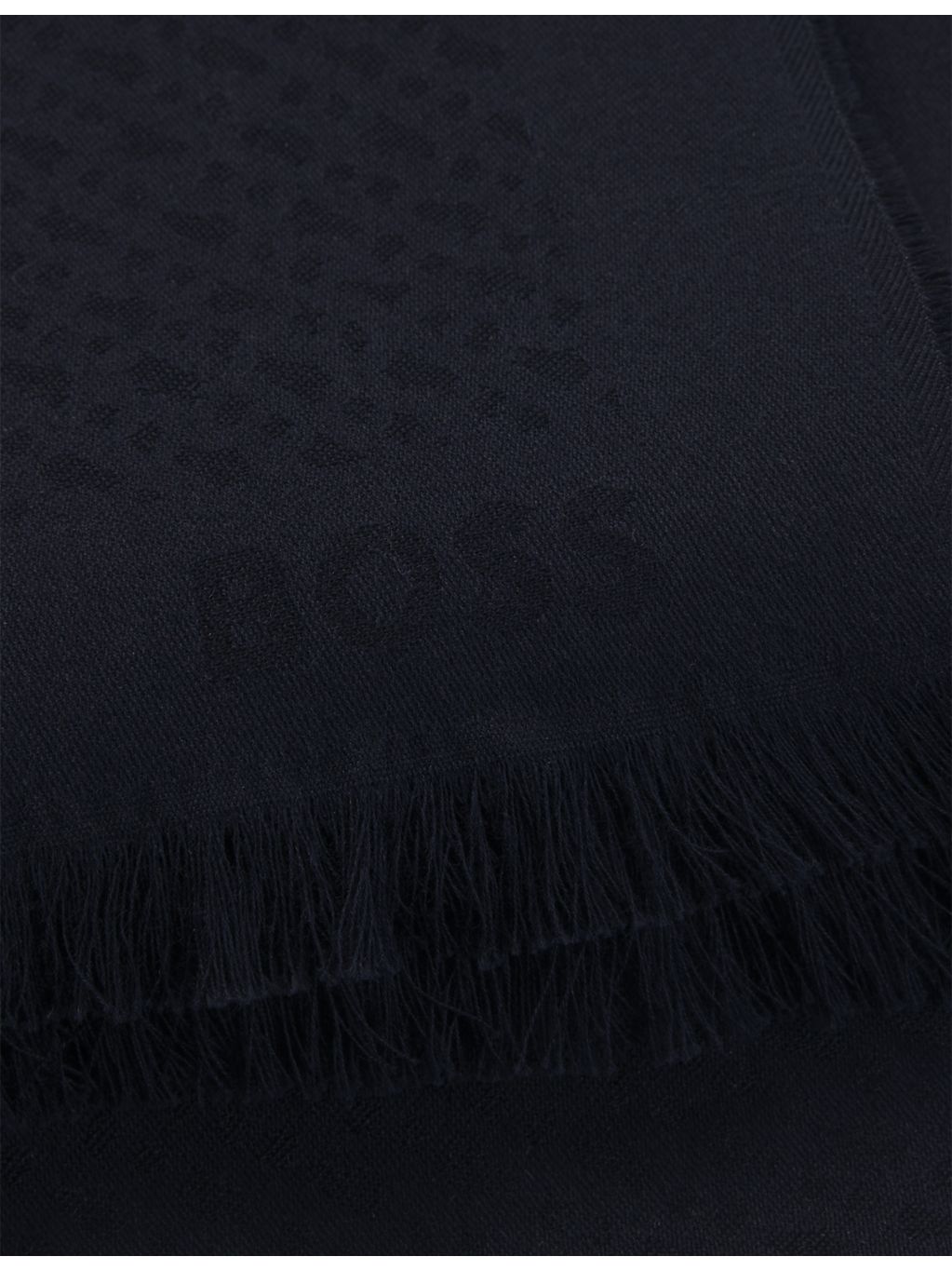 BOSS monogram cotton-wool scarf 180 x 60cm, UK version