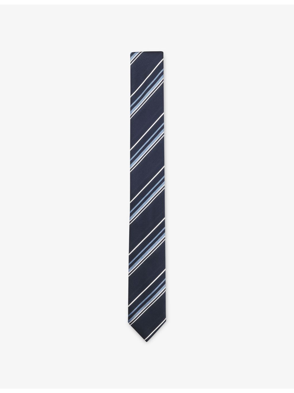 BOSS striped silk-blend tie width 6cm (British brand)