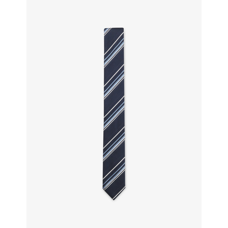 BOSS striped silk-blend tie width 6cm (British brand)