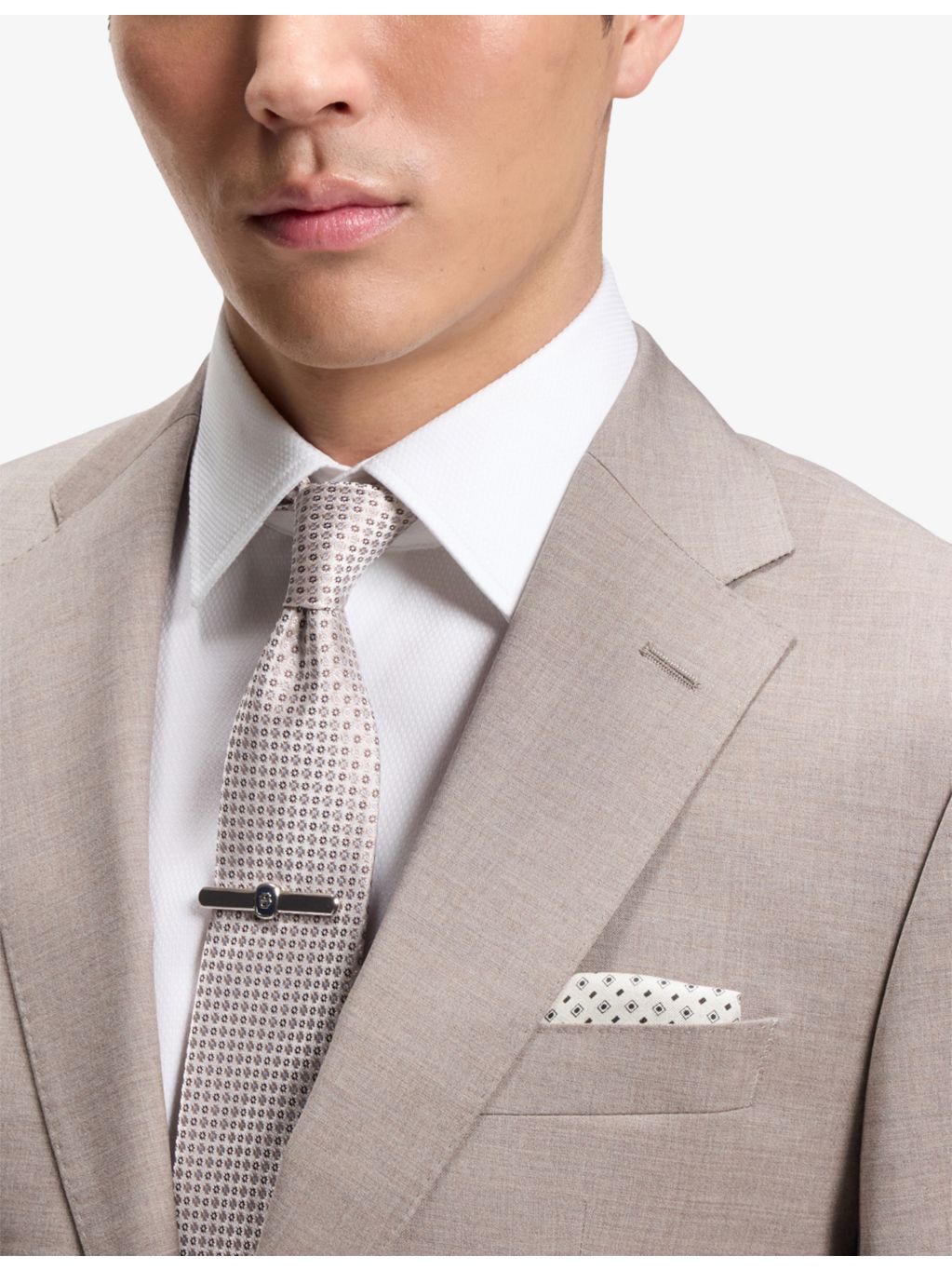 BOSS patterned silk pocket square 35cm, imported from the UK