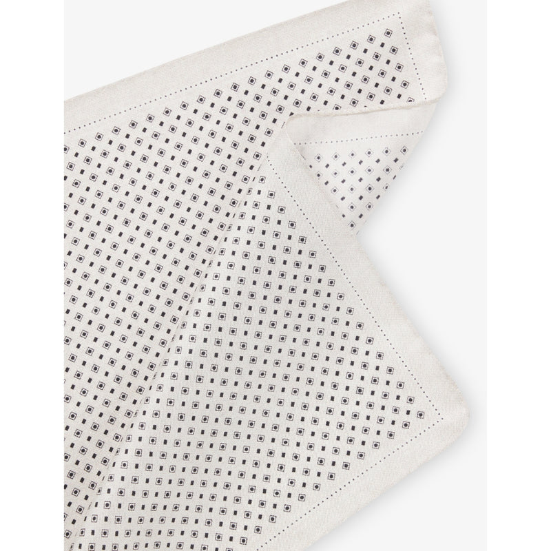 BOSS patterned silk pocket square 35cm, imported from the UK