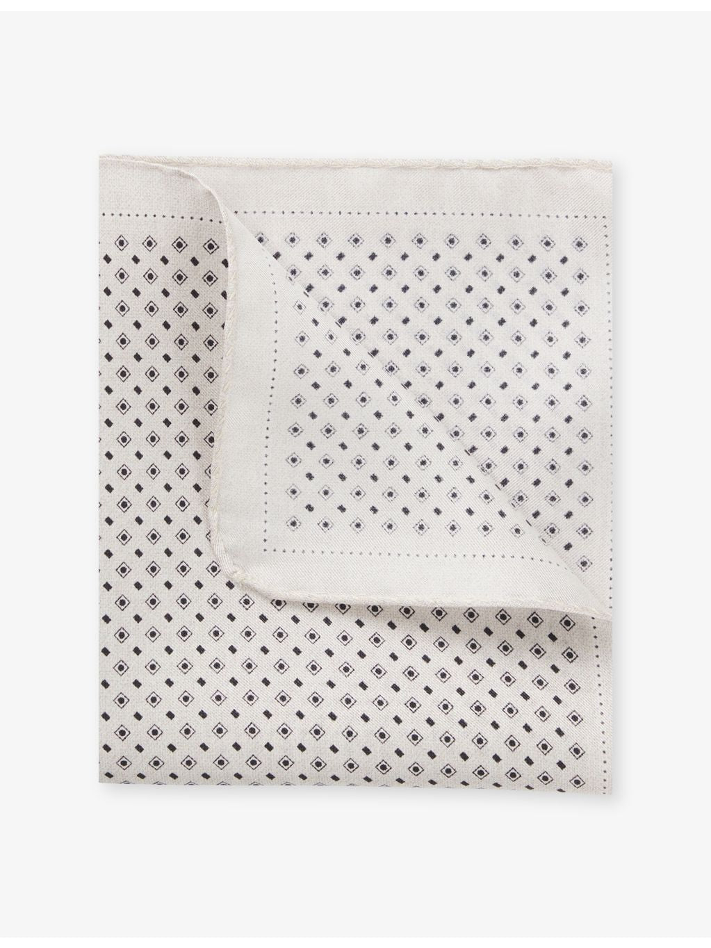BOSS patterned silk pocket square 35cm, imported from the UK