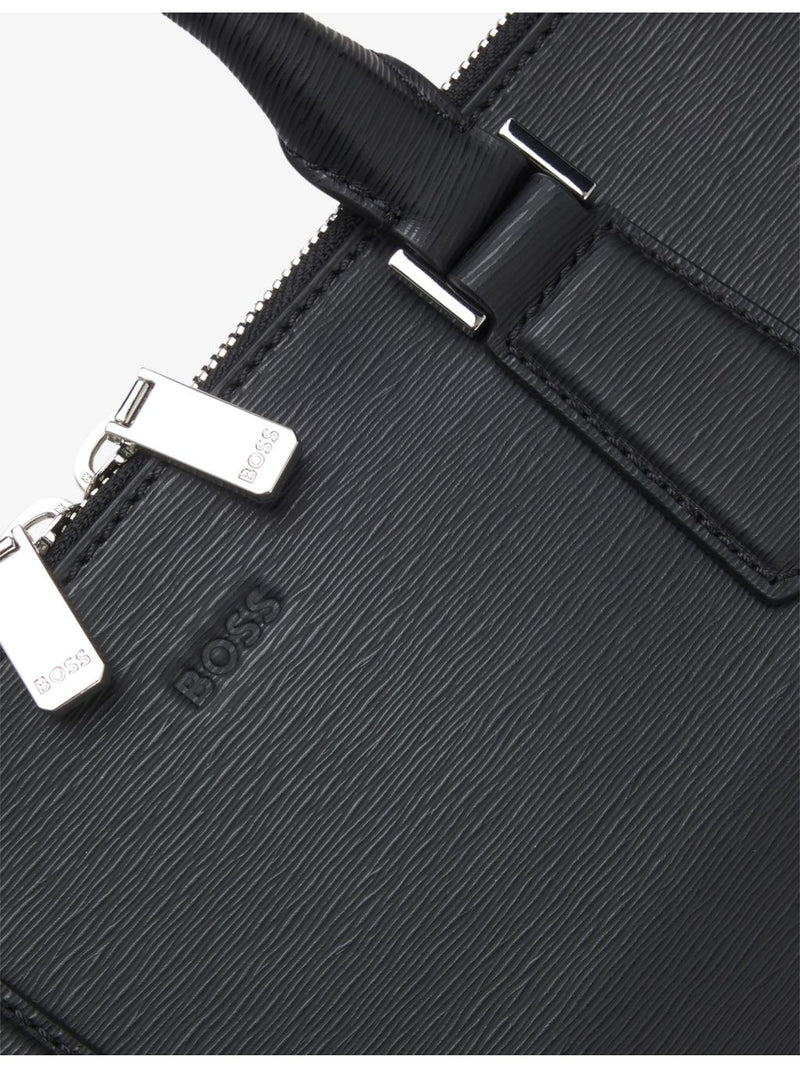 BOSS embossed leather document briefcase, UK version