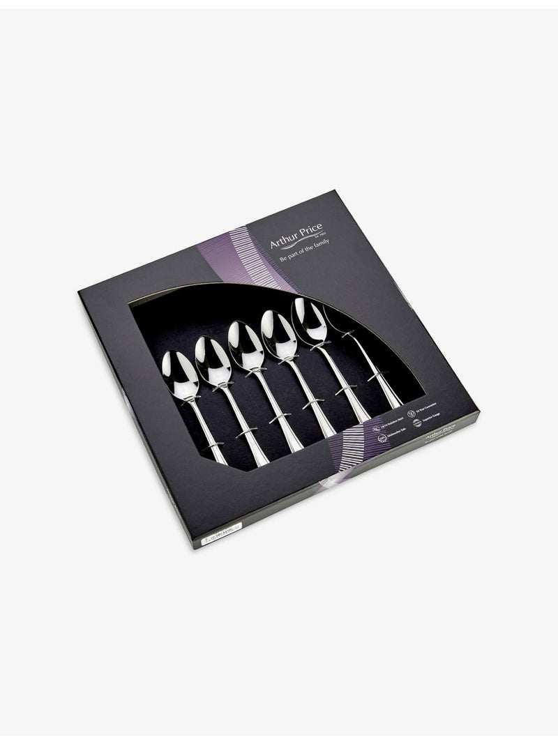 Arthur Price Harley 6-piece stainless-steel teaspoon set, imported from the UK