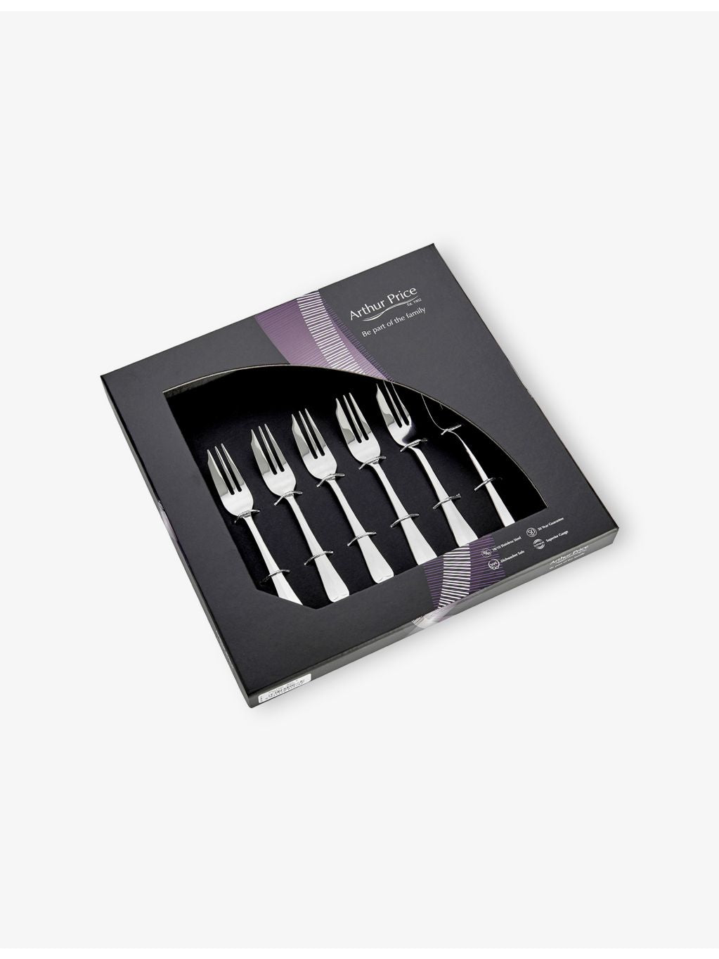 Arthur Price Rattail pastry fork set 6-piece, imported from the UK
