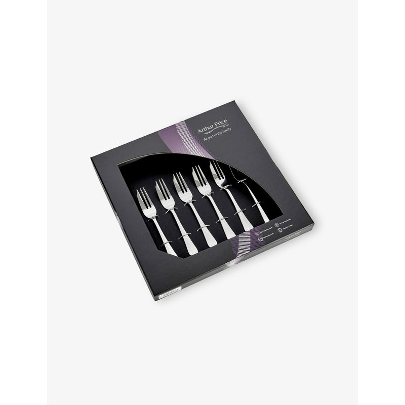 Arthur Price Rattail pastry fork set 6-piece, imported from the UK