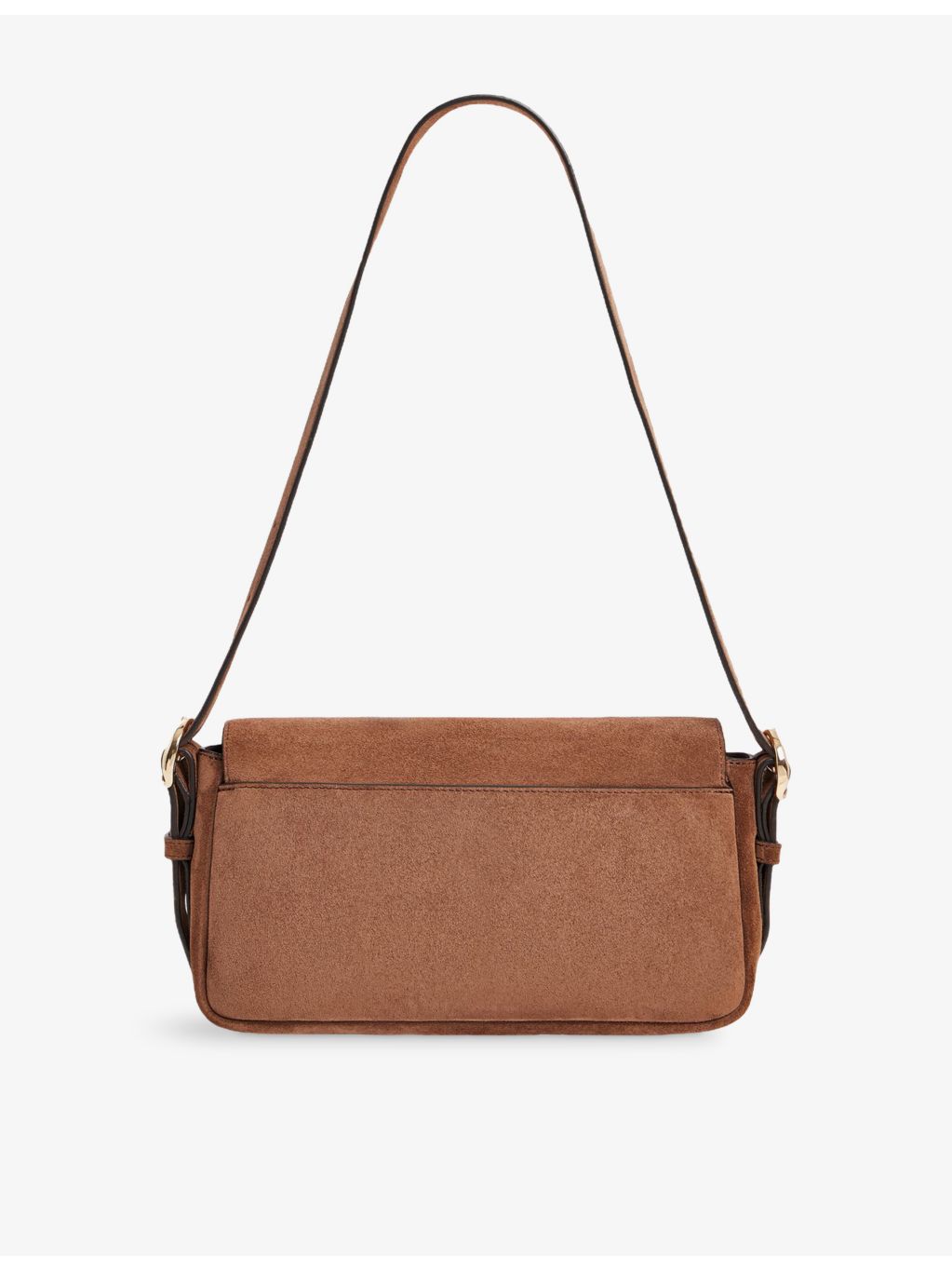 Sandro Le Mambo suede shoulder bag with gold-tone hardware (British brand)