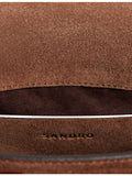 Sandro Le Mambo suede shoulder bag with gold-tone hardware (British brand)