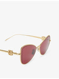Loewe butterfly-frame metal sunglasses (British brand)