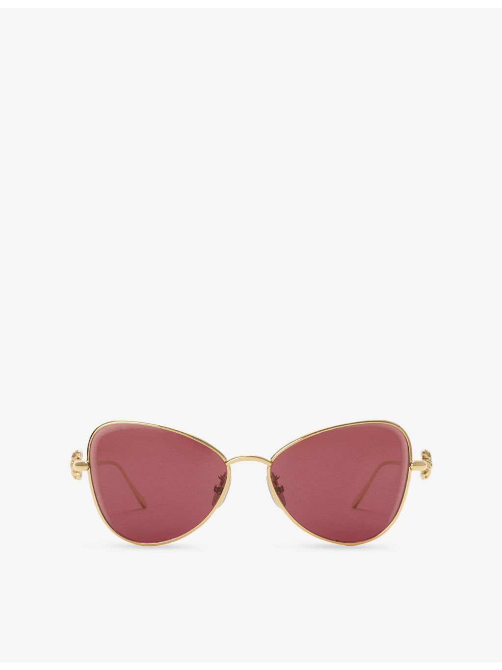 Loewe butterfly-frame metal sunglasses (British brand)