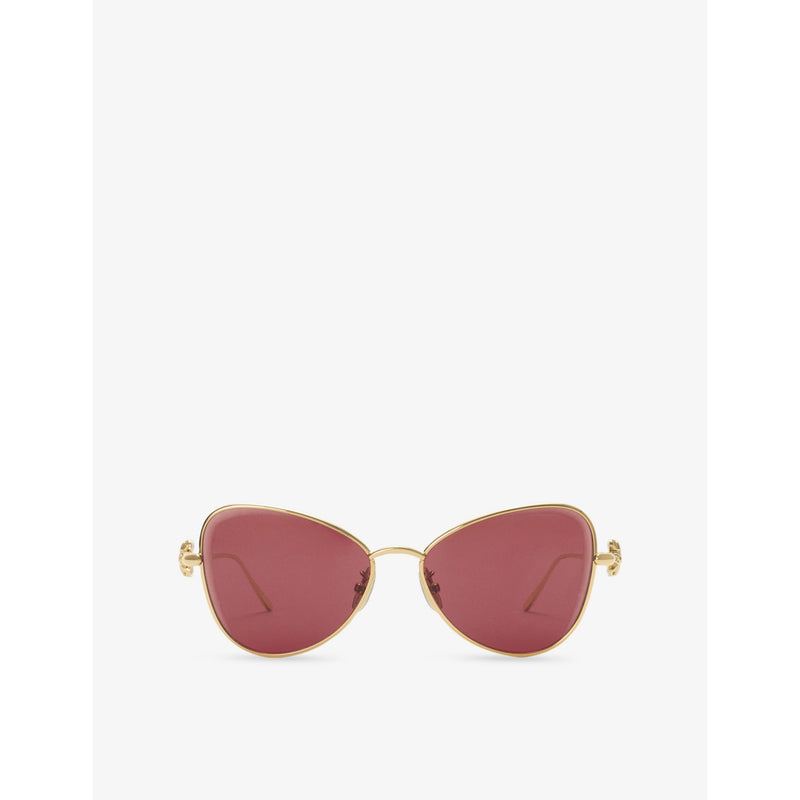 Loewe butterfly-frame metal sunglasses (British brand)