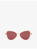 Loewe butterfly-frame metal sunglasses (British brand)